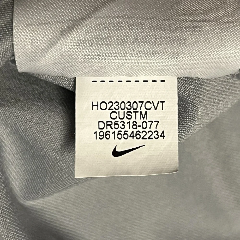 Nike Tiger Woods Custom Athlete TW Golf Polo DR5318-077 Photon Gray Stripe